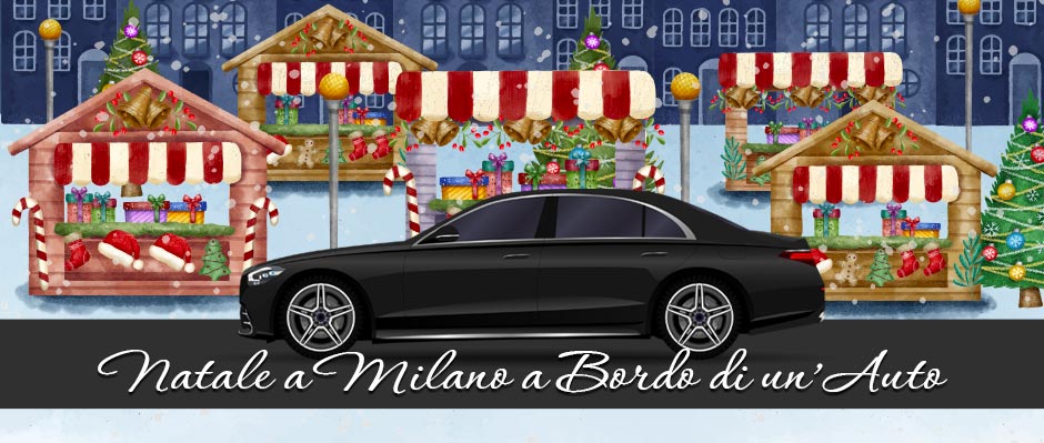Godersi il Natale a Milano a Bordo di un’Auto di Lusso: Auto che attraversa una fiera