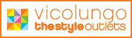 Logo arancione dell'outlet di Vicolungo