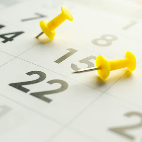 Transfer Aeroporti Milano - Pianificazione del tempo (Puntine e Calendario)
